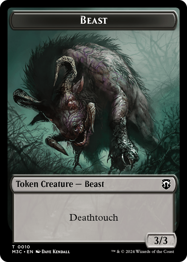Bête (0010) // Shapeshifter (0008) Jeton double face [Modern Horizons 3 Commander Tokens] 