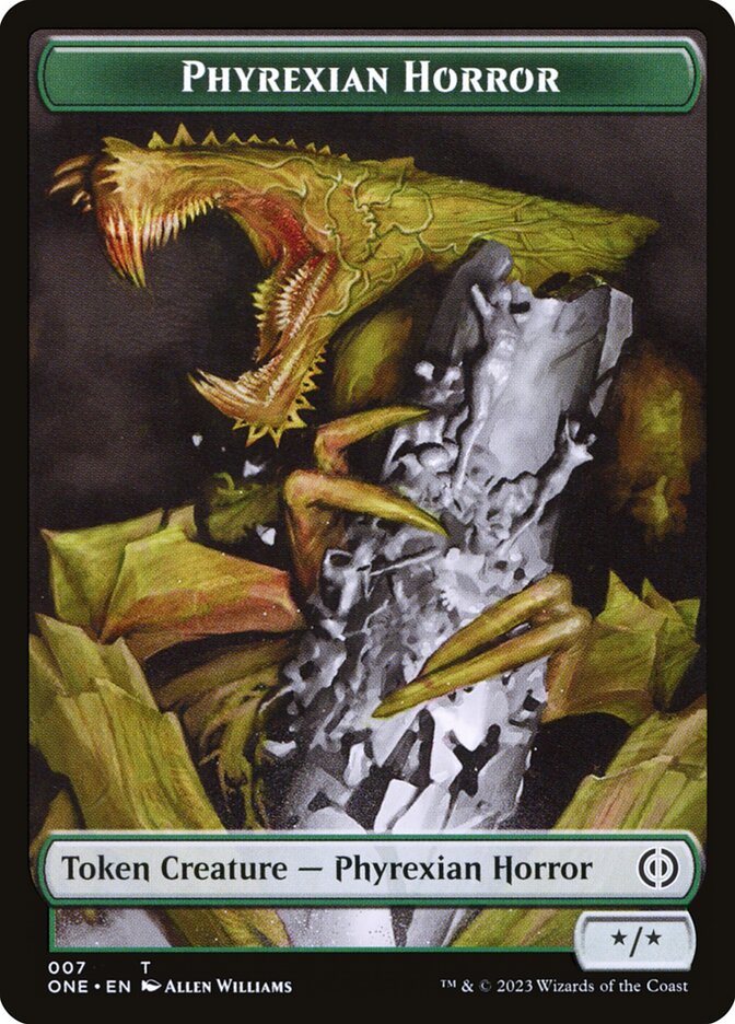 Gobelin Phyrexian // Jeton double face d'horreur phyrexiane [Phyrexia : tous seront un seul jeton] 