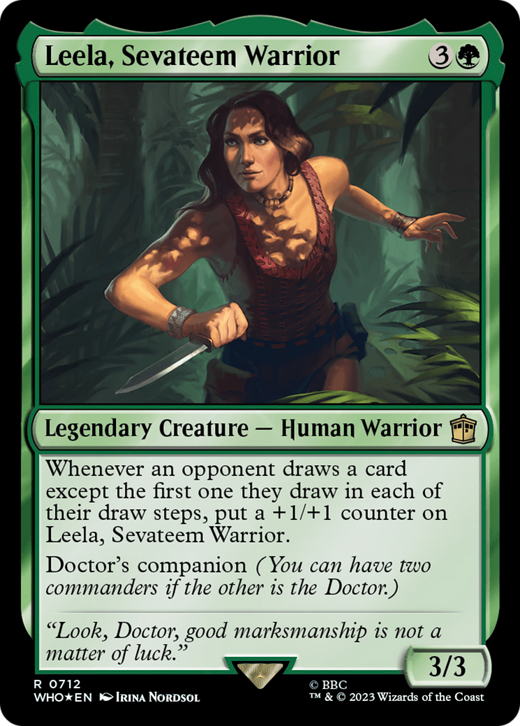 Leela, Sevateem Warrior (Surge Foil) [Doctor Who] 