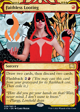 Faithless Looting (Foil Etched) (STA-038) - Strixhaven Mystical Archive (Borderless) Foil