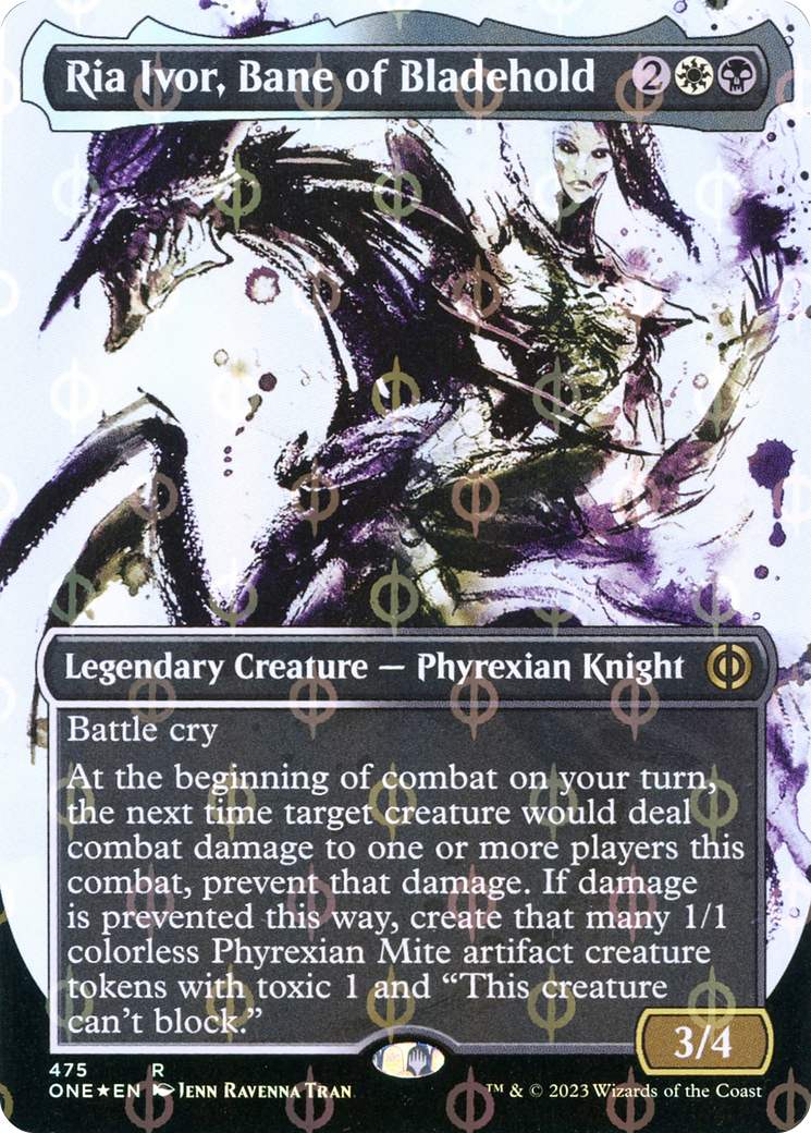 Ria Ivor, Bane of Bladehold (Feuille Ichor Step-and-Compleat sans bordure) [Phyrexia : Tous seront un] 