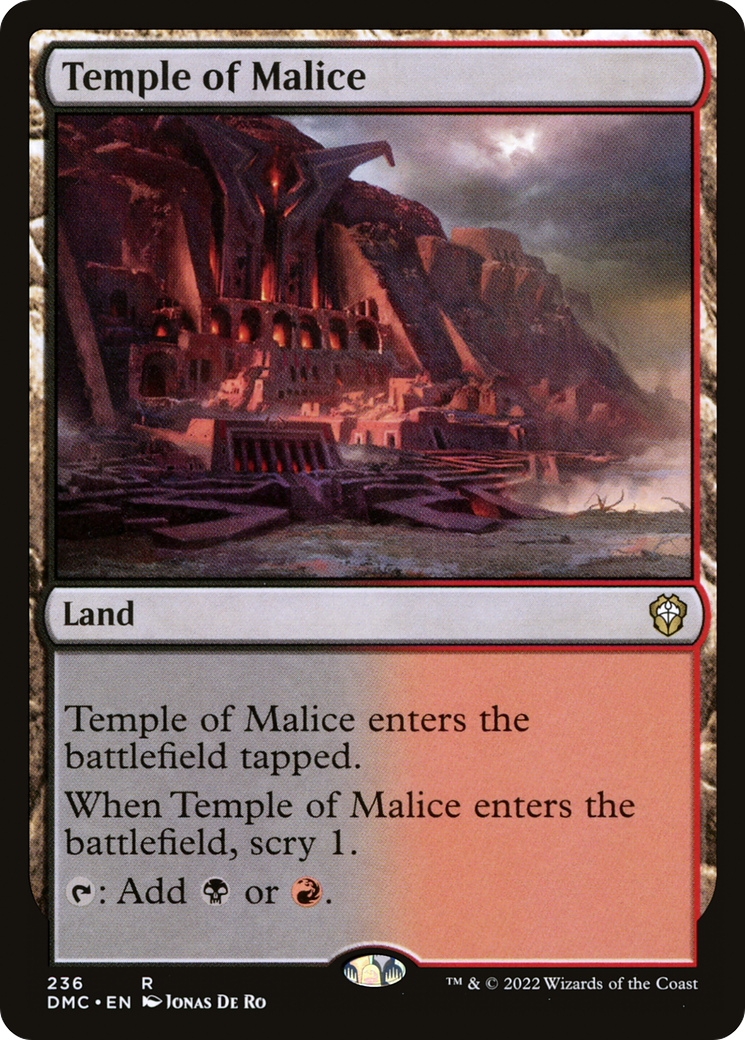 Temple de la Malice [Commandant Uni de Dominaria] 
