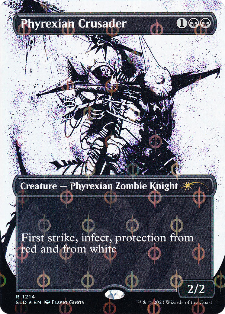 Phyrexian Crusader (Feuille Ichor Step-and-Compleat sans bordure) [Série Secret Lair Drop] 