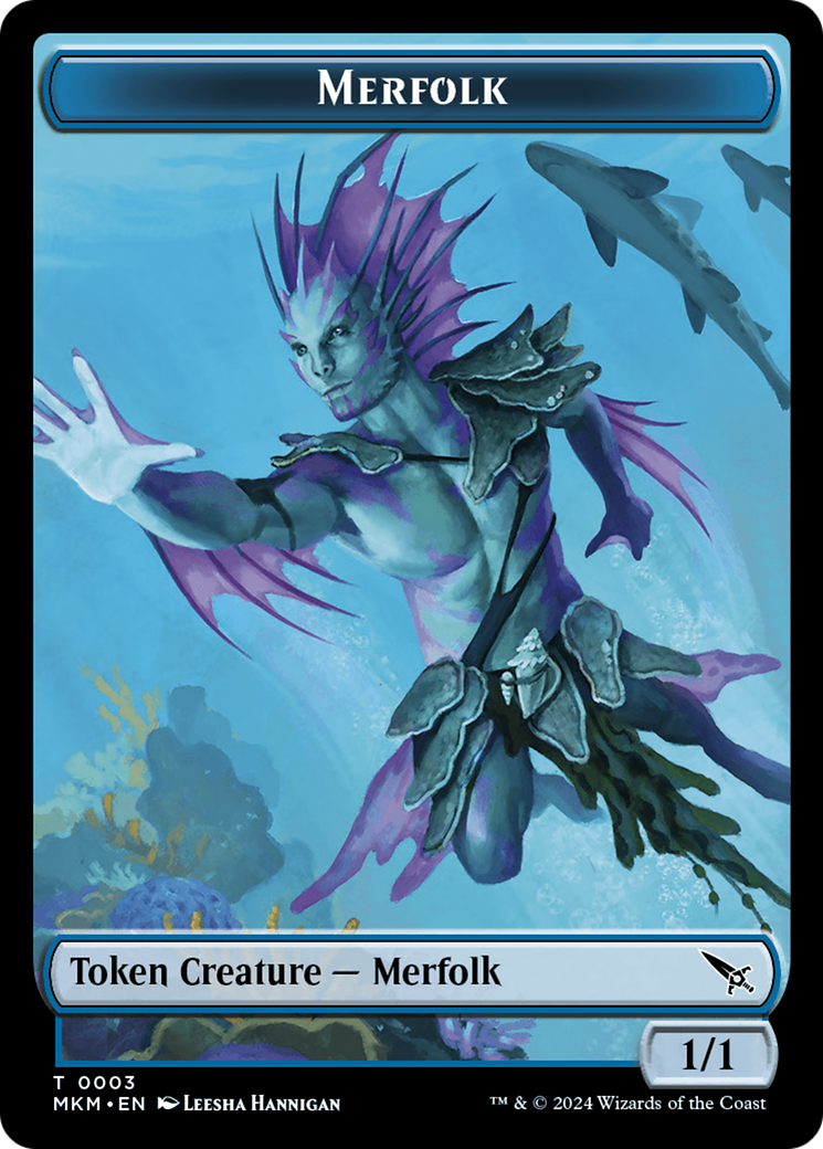 Mécanoptère (0020) // Jeton double face Merfolk [Meurtres à Karlov Manor Tokens] 