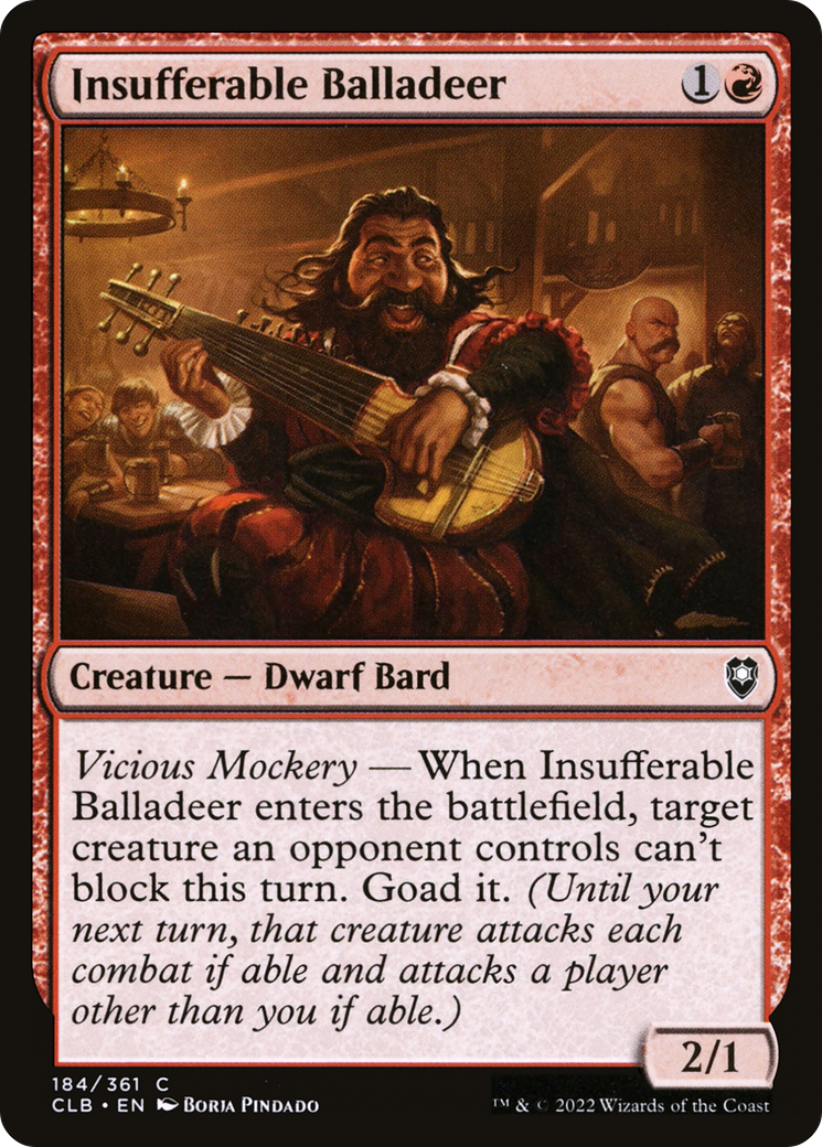 Balladeer insupportable [Commander Legends : Bataille de Baldur's Gate] 