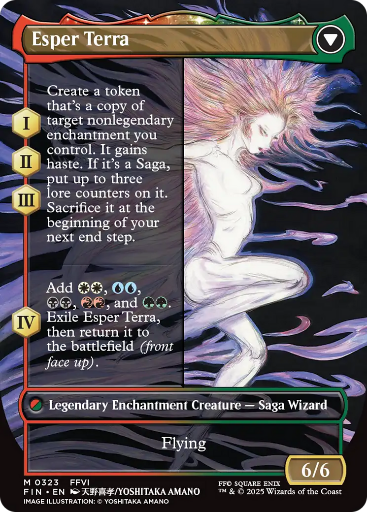 Terra, Magical Adept (Borderless) (FIN-323) - FINAL FANTASY: (enchantment) (Borderless) Foil