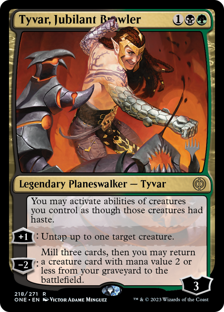 Tyvar, Jubilant Brawler (Pack promotionnel) [Phyrexia : All Will Be One Promos] 