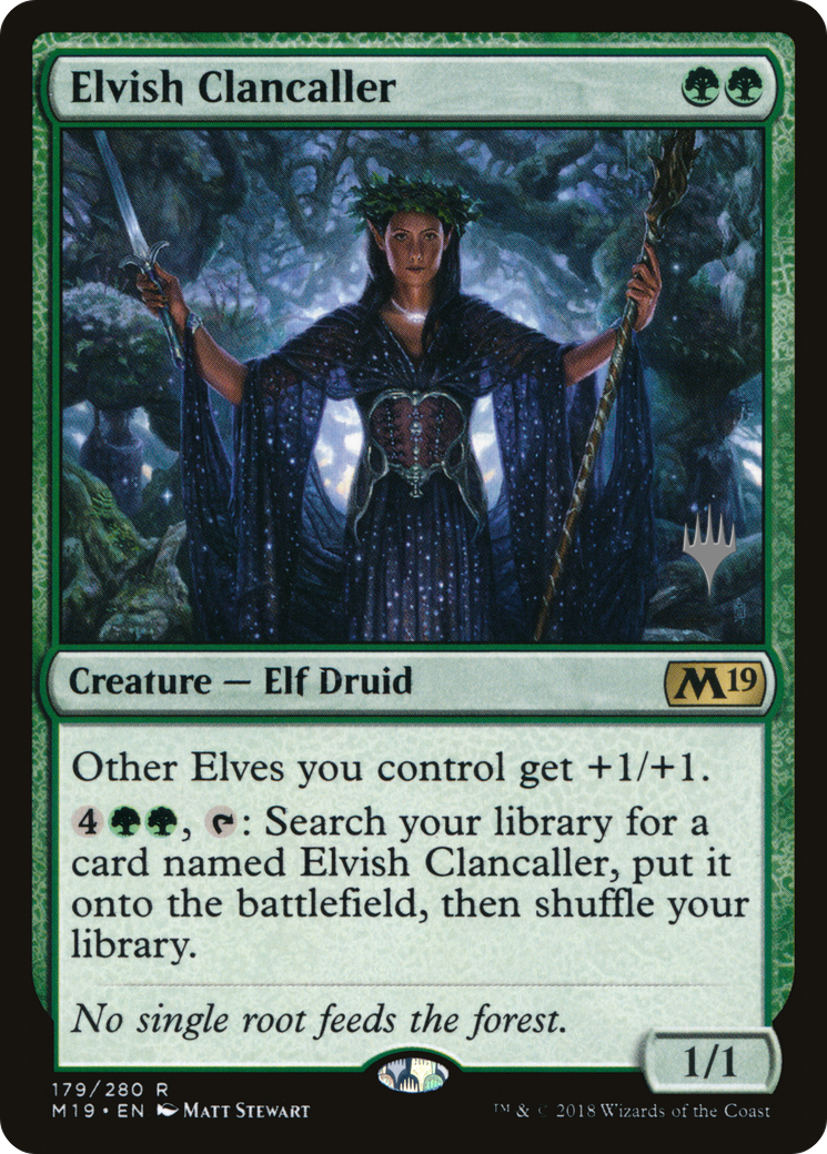 Elvish Clancaller (Pack promotionnel) [Promos de l'ensemble de base 2019] 