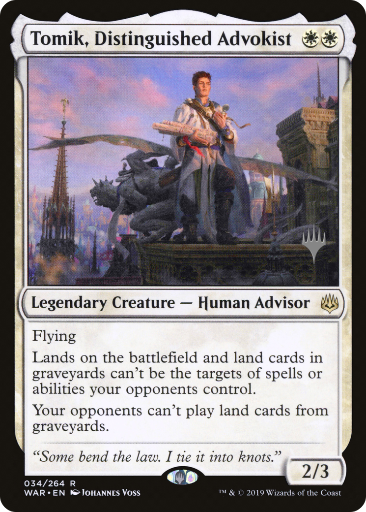Tomik, Distinguished Advokist (PPELD-34P) - War of the Spark Promos