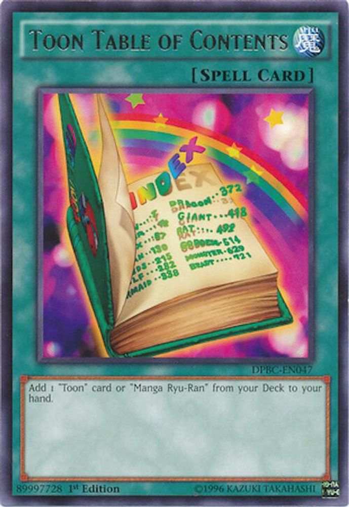 Toon Table of Contents (DPBC-EN047) - Rare