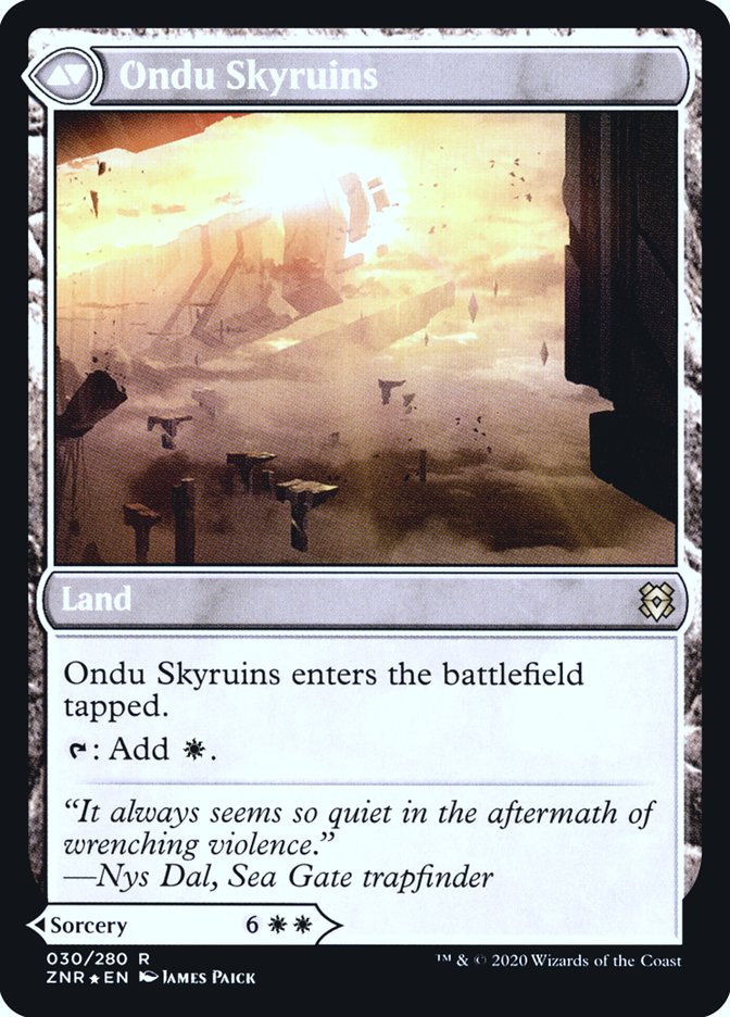 Ondu Inversion // Ondu Skyruins [Promotions avant-première de Zendikar Rising] 