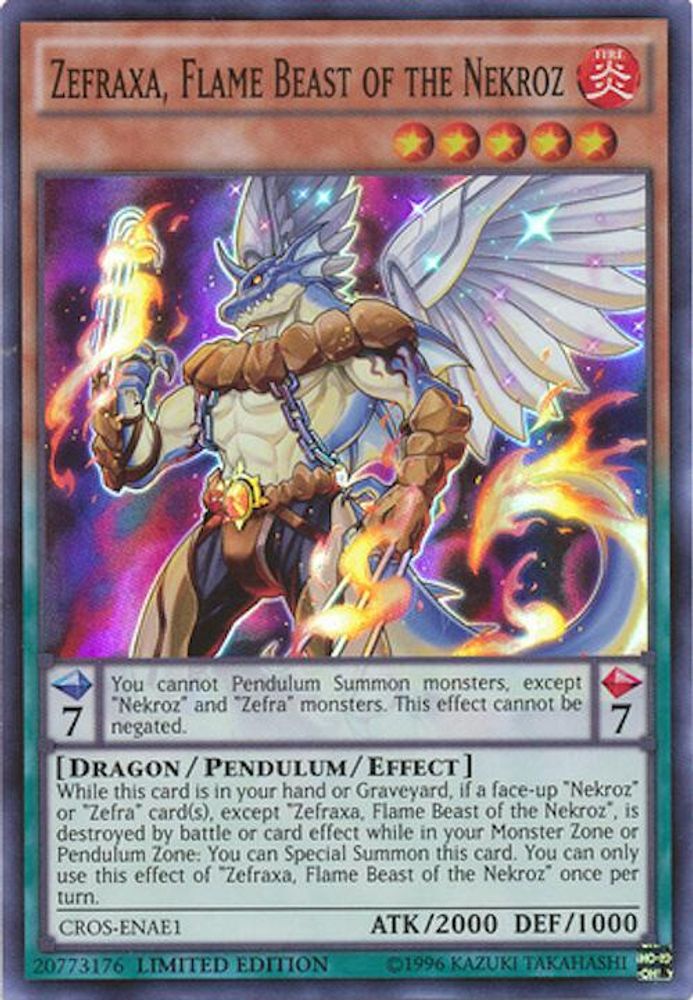 Zefraxa, Flame Beast of the Nekroz (CROS-ENAE1) - Super Rare