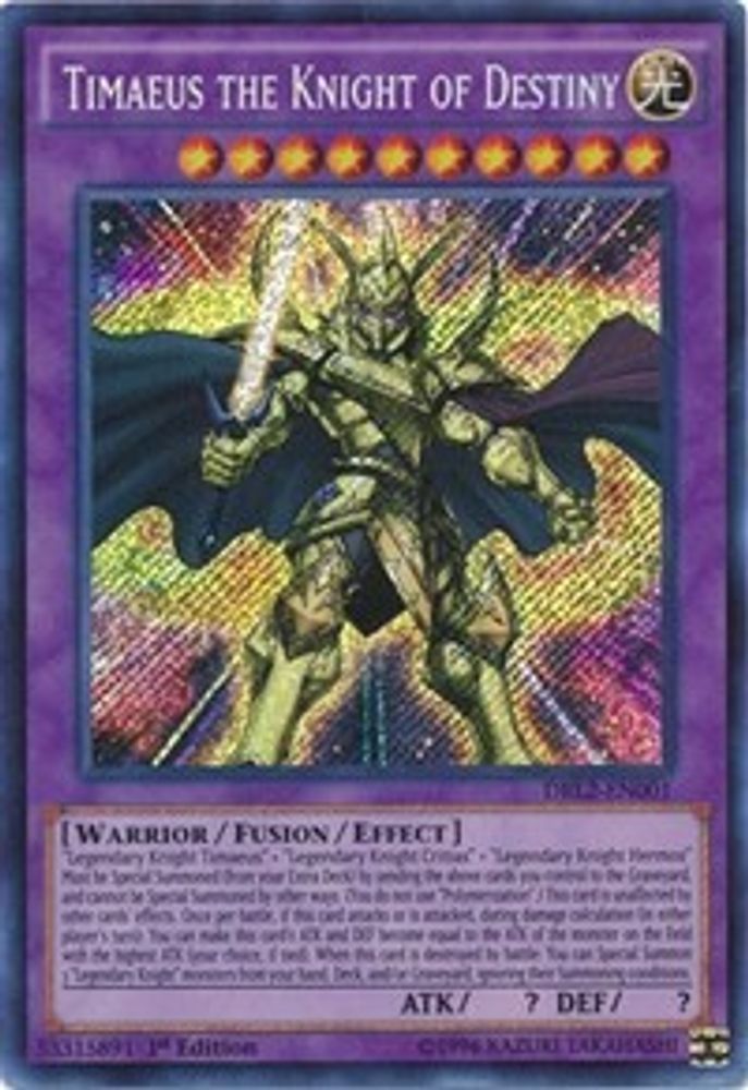 Timée le chevalier du destin [DRL2-EN001] Secret Rare 