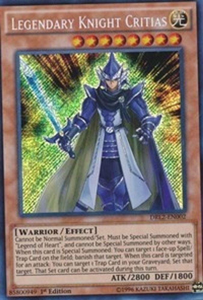 Chevalier légendaire Critias [DRL2-EN002] Secret Rare 