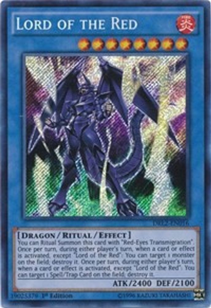 Seigneur du Rouge [DRL2-EN016] Secret Rare 