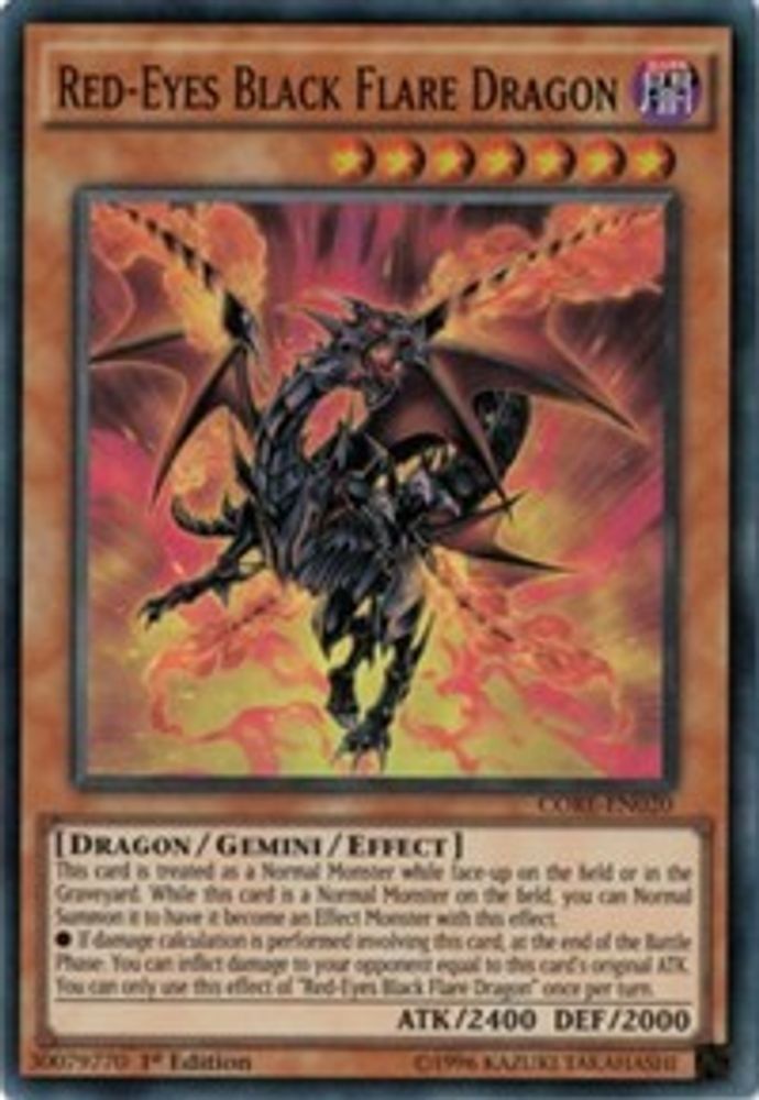 Red-Eyes Black Flare Dragon (CORE-EN020) - Super Rare