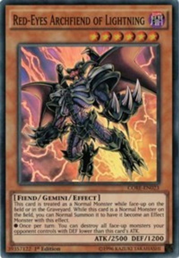 Red-Eyes Archfiend of Lightning (CORE-EN023) - Super Rare
