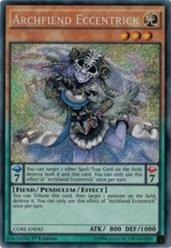 Archfiend Excentrick [CORE-EN042] Secret Rare 