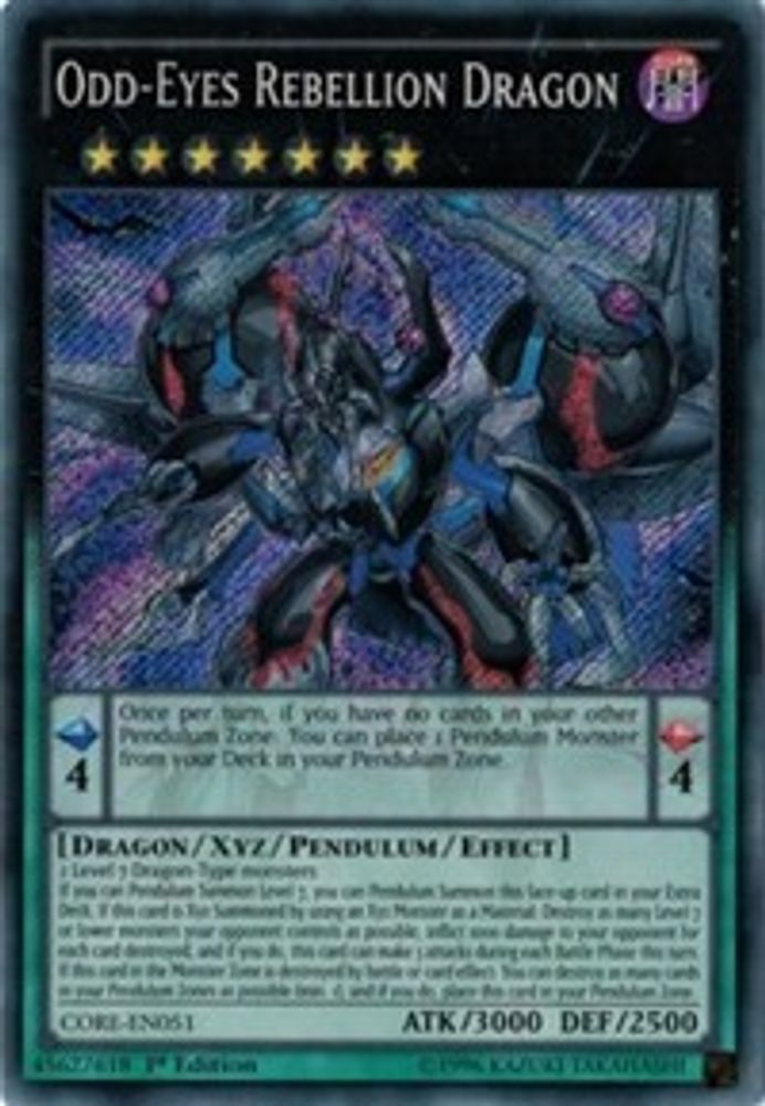Dragon de rébellion aux yeux impairs [CORE-EN051] Secret Rare 