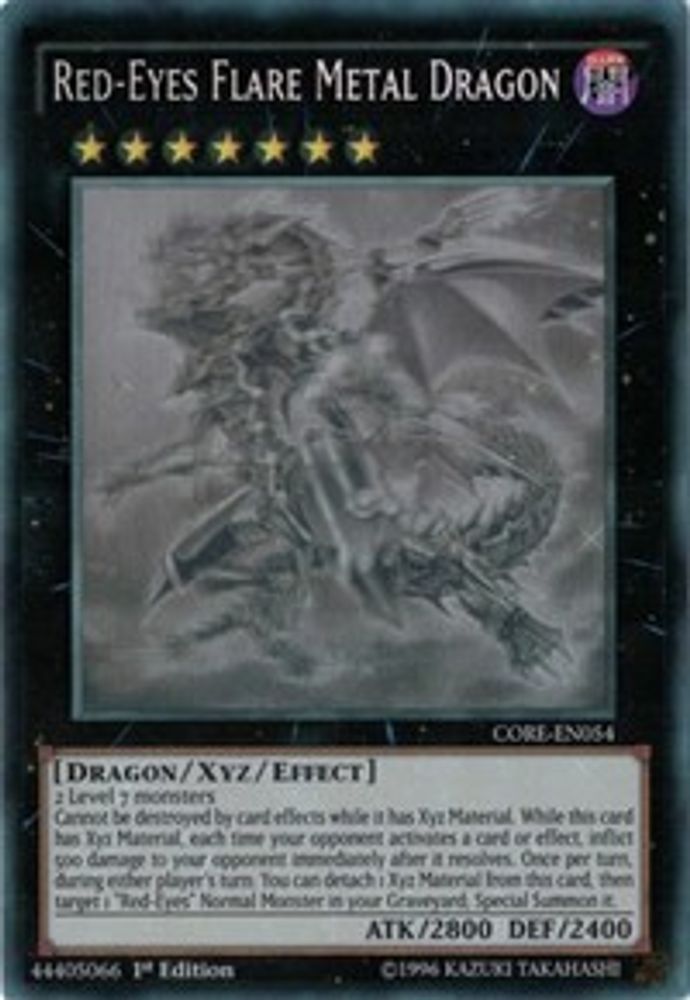 Red-Eyes Flare Metal Dragon (Ghost Rare) (CORE-EN054) - Ghost Rare