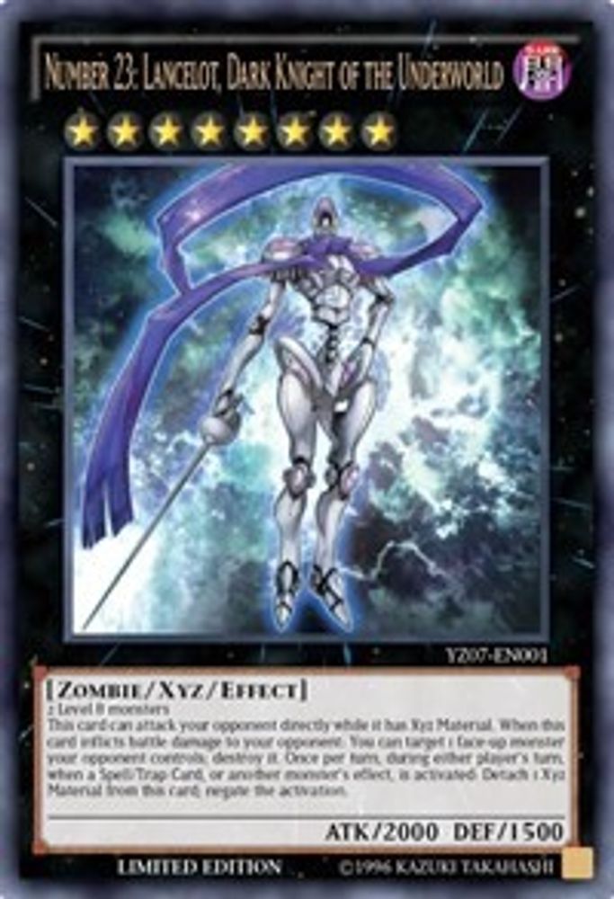 Numéro 23 : Lancelot, chevalier noir des enfers [YZ07-EN001] Ultra Rare 