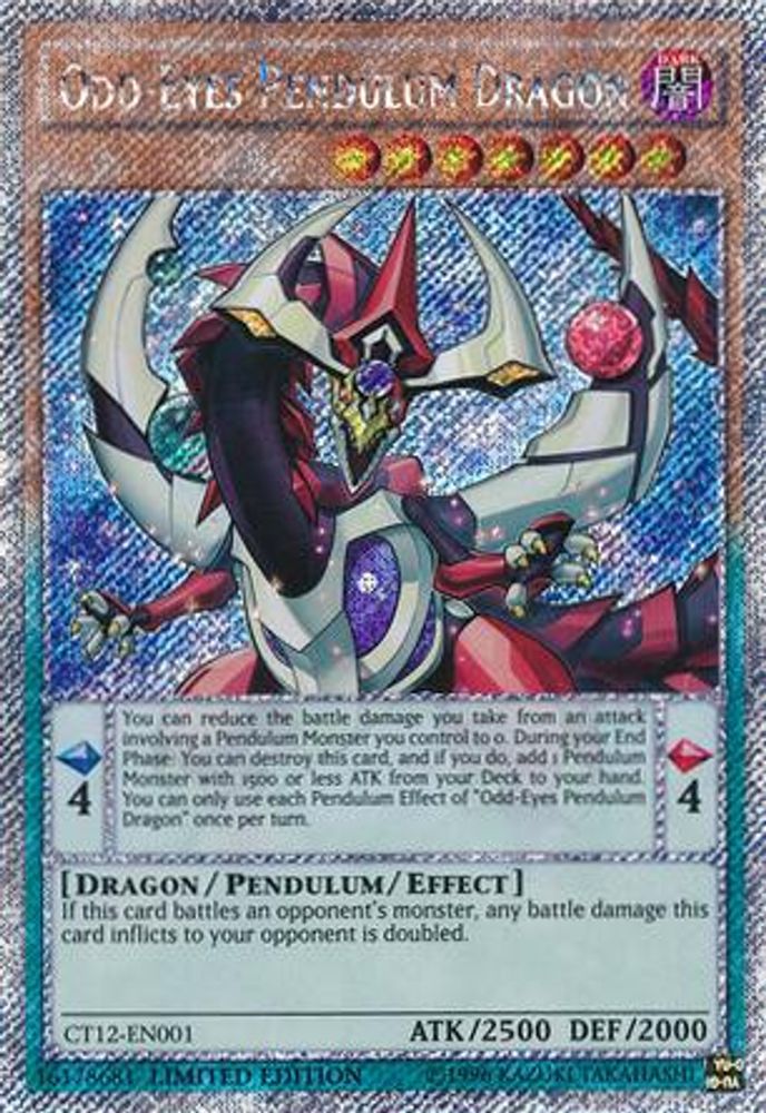 Odd-Eyes Pendulum Dragon (CT12-EN001) - Secret Rare
