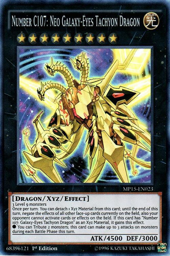 Numéro C107 : Dragon Tachyon Néo aux Yeux Galactiques [MP15-EN023] Super Rare 