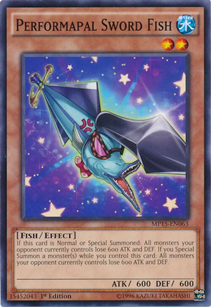 Performapal Sword Fish (MP15-EN063) - Common