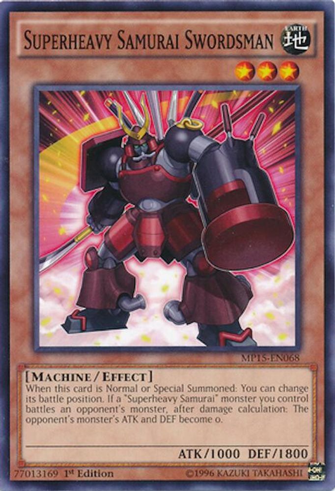 Superheavy Samurai Swordsman (MP15-EN068) - Common