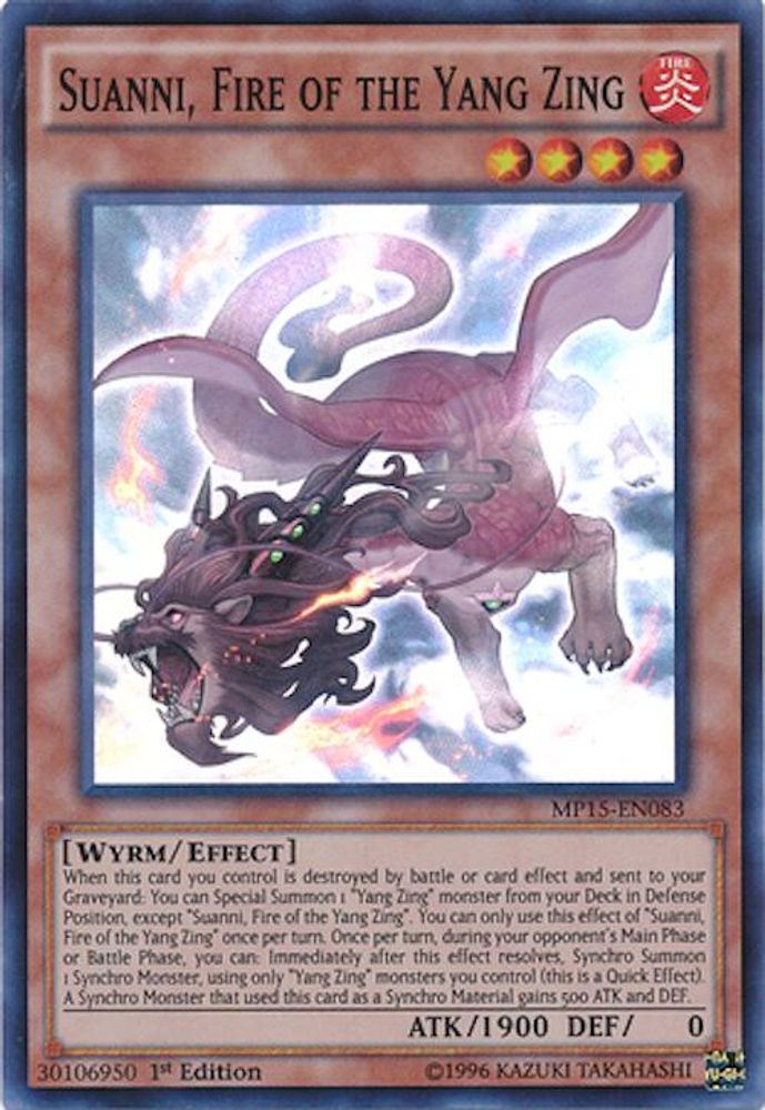 Suanni, Fire of the Yang Zing (MP15-EN083) - Super Rare