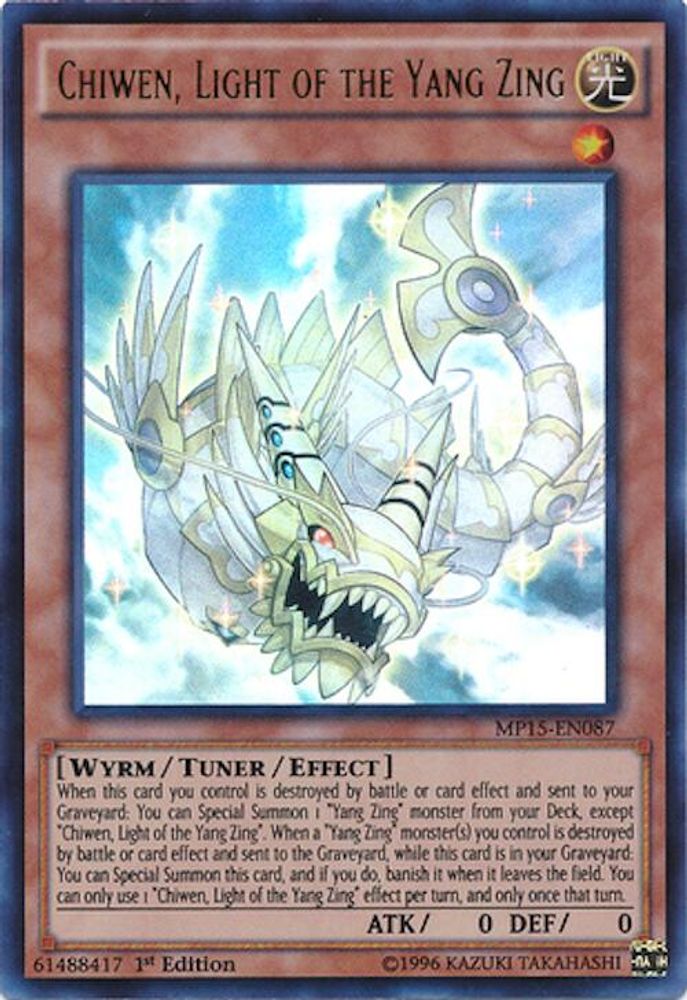 Chiwen, Light of the Yang Zing (MP15-EN087) - Ultra Rare