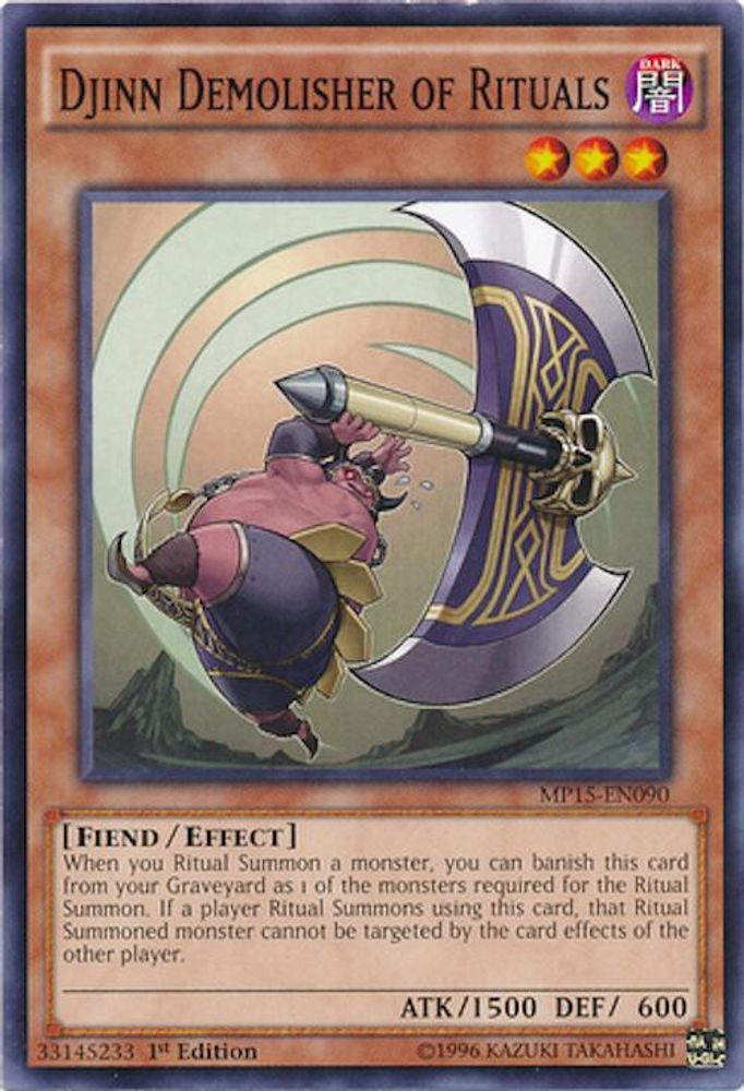 Djinn Demolisher of Rituals (MP15-EN090) - Common
