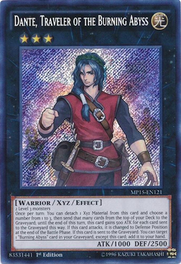 Dante, Traveler of the Burning Abyss (MP15-EN121) - Secret Rare