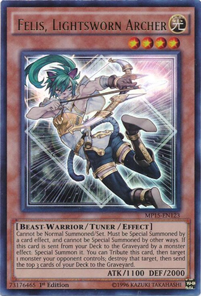 Felis, Lightsworn Archer (MP15-EN123) - Ultra Rare