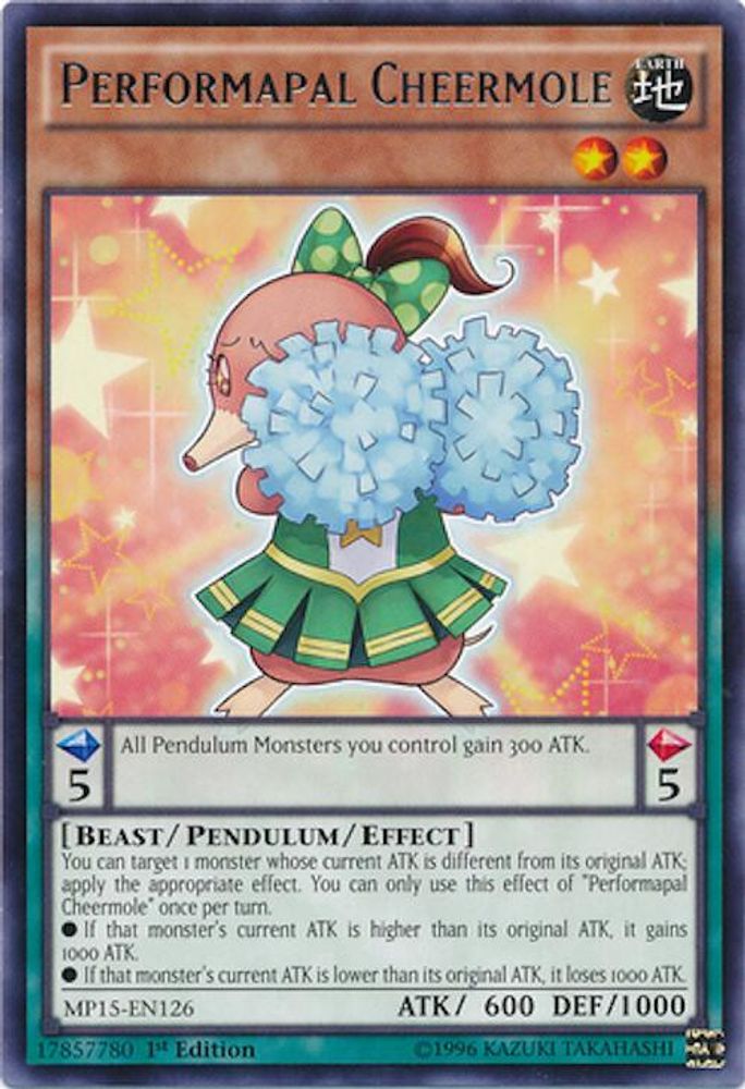 Performapal Cheermole (MP15-EN126) - Rare