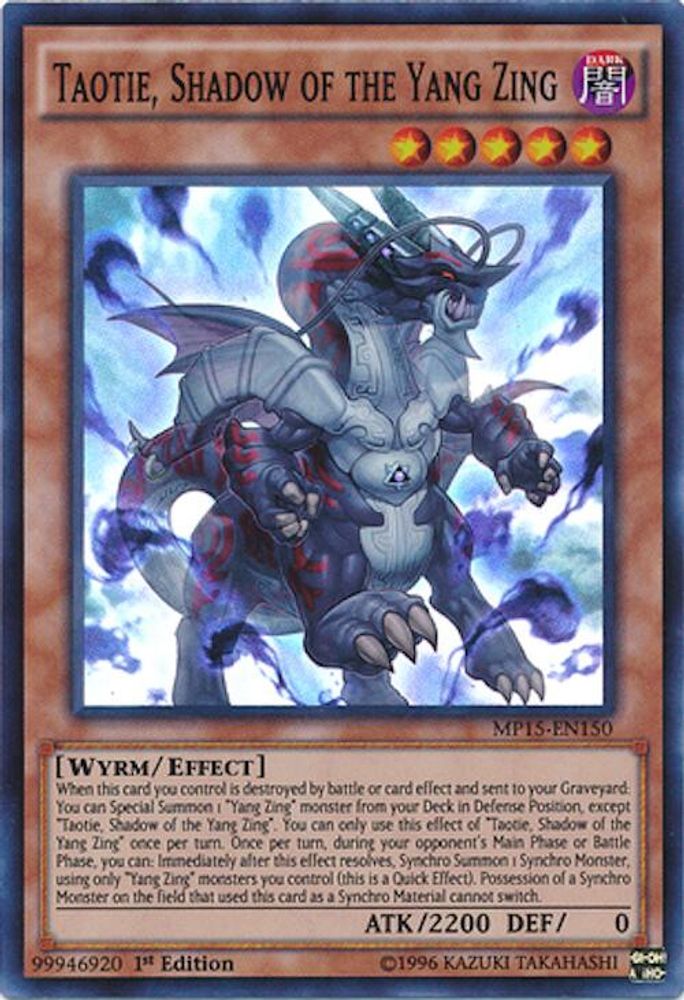 Taotie, Shadow of the Yang Zing (MP15-EN150) - Super Rare