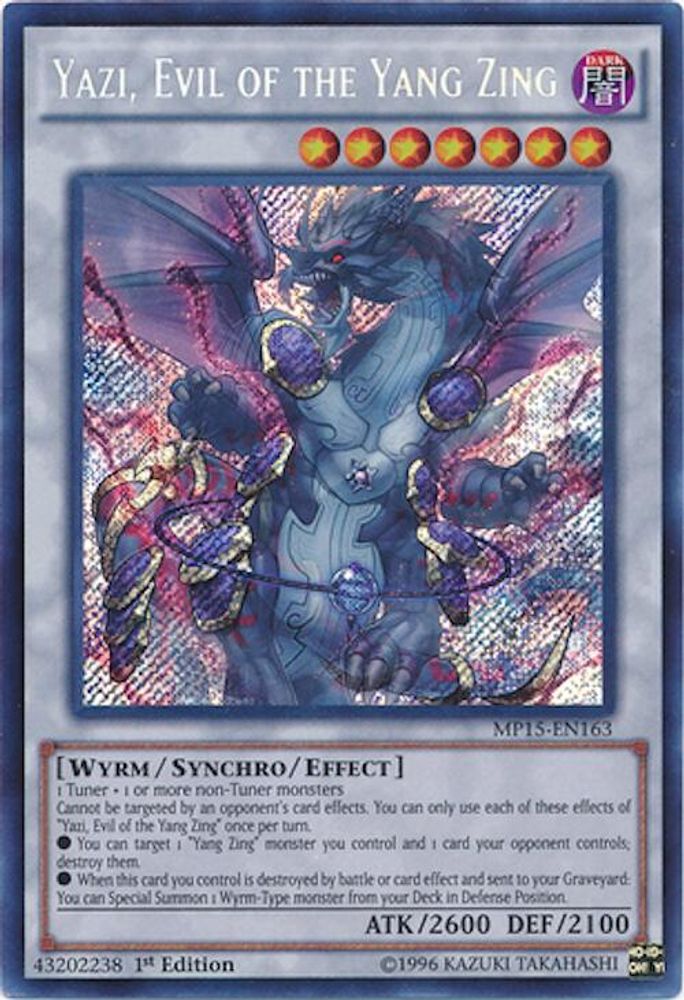 Yazi, Evil of the Yang Zing (MP15-EN163) - Secret Rare