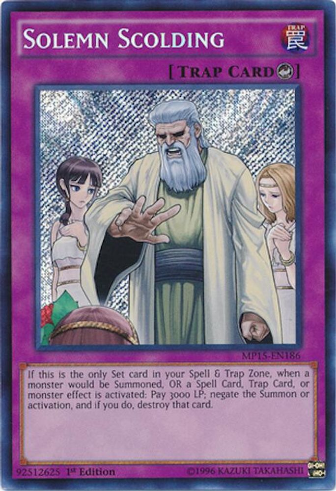 Solemn Scolding (MP15-EN186) - Secret Rare
