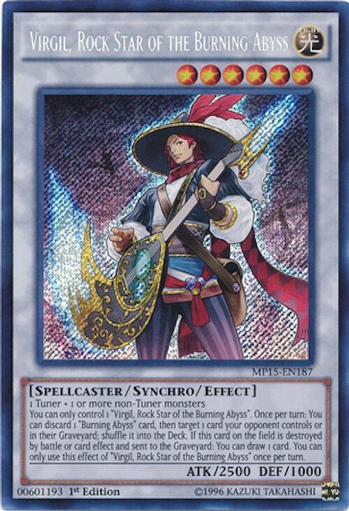 Virgil, rock star des Burning Abyss [MP15-EN187] Secret Rare 