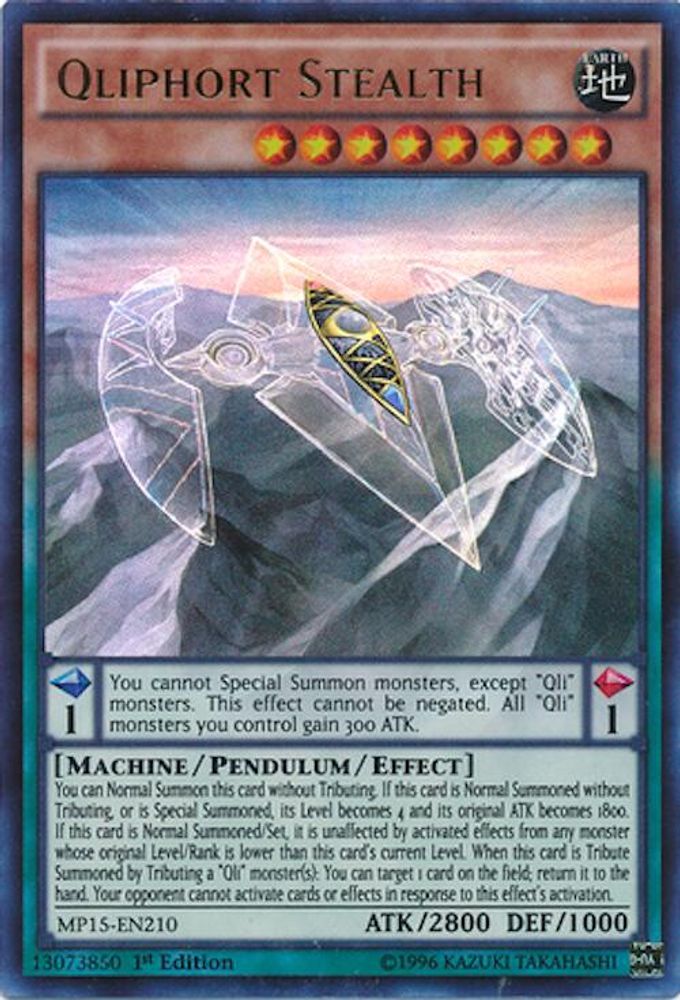 Qliphort Stealth (MP15-EN210) - Ultra Rare