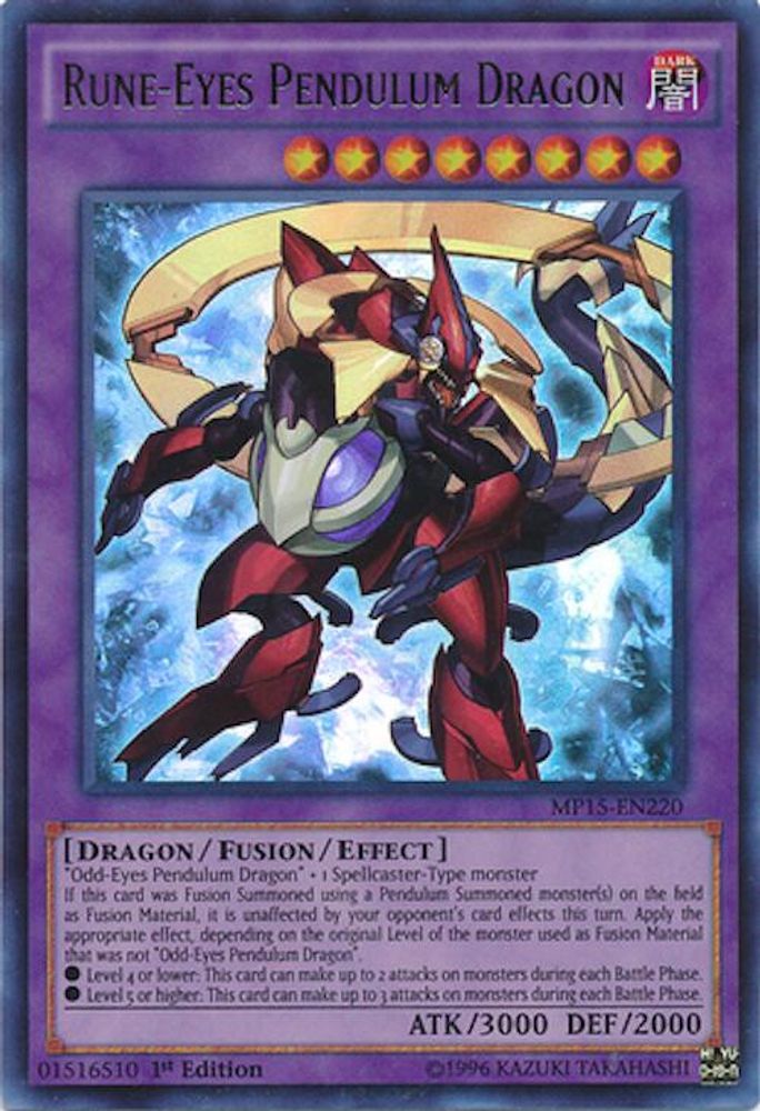 Dragon Pendule aux Yeux Runiques [MP15-EN220] Ultra Rare 