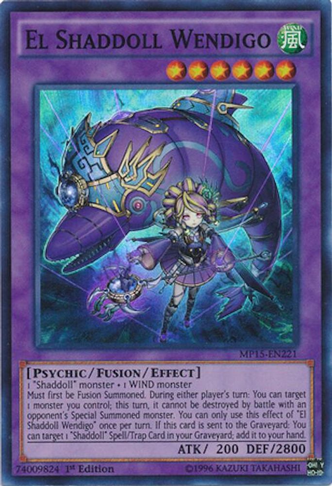 El Shaddoll Wendigo (MP15-EN221) - Super Rare