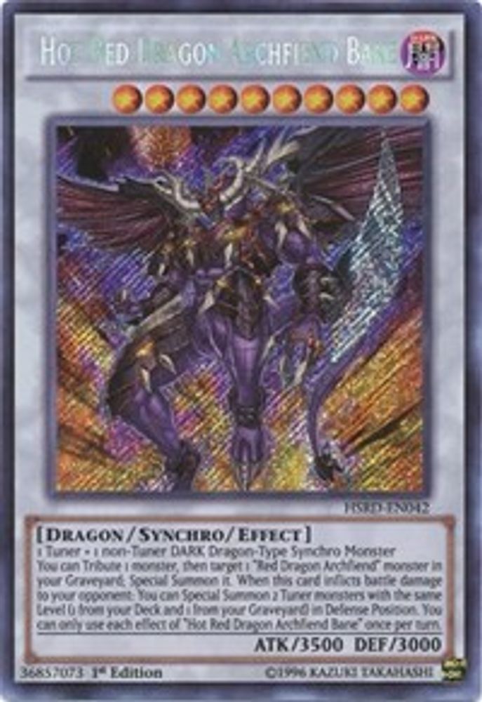 Hot Red Dragon Archfiend Bane (HSRD-EN042) - Secret Rare