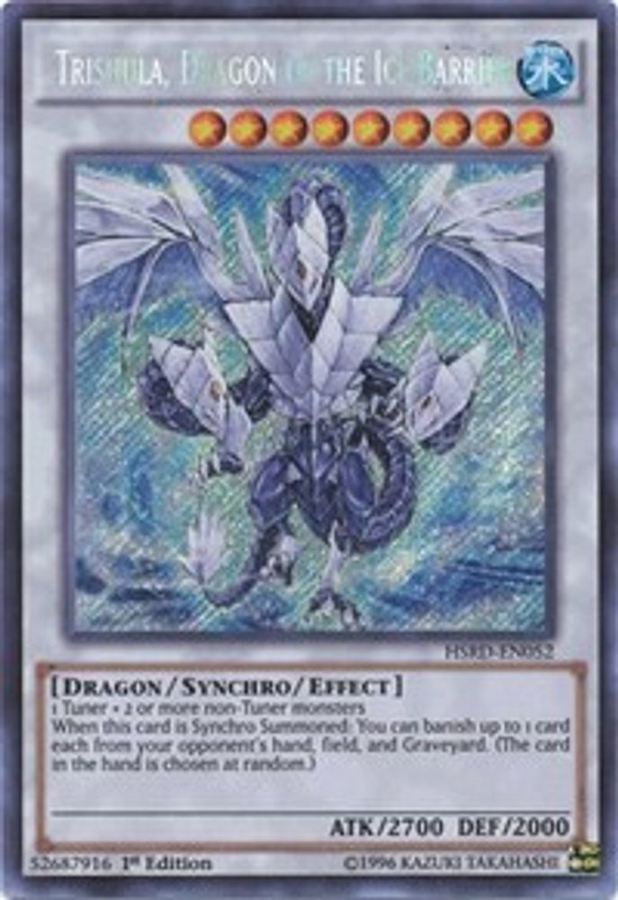 Trishula, dragon de la barrière de glace [HSRD-EN052] Secret Rare 