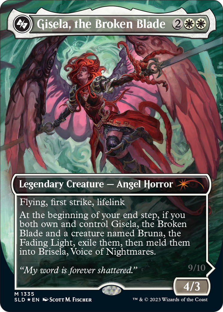 Gisela, the Broken Blade (Display Commander) - Thick Stock (SLD-1387) - Secret Lair Drop (Borderless)