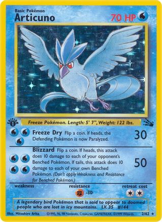 Articuno (2/62) [Fossile 1ère édition] 