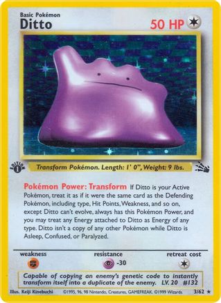 Ditto (3) (3) 003  - 1st Edition Holofoil - Holo Rare