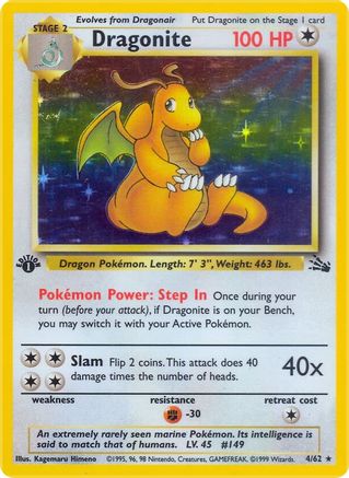 Dragonite (4) (4) 004  - 1st Edition Holofoil - Holo Rare