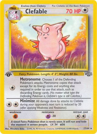 Clefable (17) (17) 017  - 1st Edition - Rare
