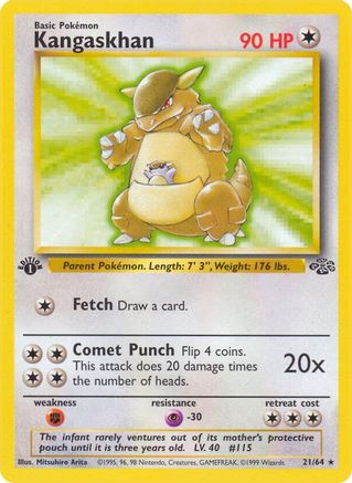 Kangaskhan (21) (21) 021  - 1st Edition - Rare